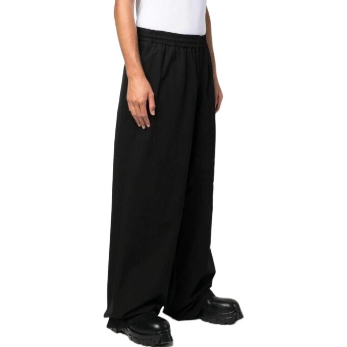Off-White Herre SS22 Ensfarget Rett Casual Bukser/Løs Passform Svart