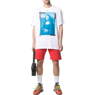 Off-White Herre SS22 ensfarget rundhalset kortærmet versjon hvit T-skjorte