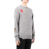 Off-White Herre SS22 Ensfarget Rundhalset Pullover Langermet Ullgenser Grå