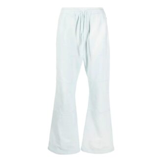Off-White Herre SS22 Ensfarget Snøring Sportsbukser/Joggebukser Lysblå