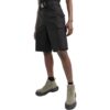 Off-White Herre SS22 Ensfarget Spenne Stor Lomme Cargo Rett Shorts Løs Passform Svart