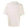 Off-White Herre SS22 Ensfarget T-skjorte med gummi-pil og korte Shorts, kremhvit