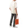 Off-White Herre SS22 Ensfarget T-skjorte med gummi-pil og korte Shorts, kremhvit