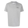 Off-White Herre SS22 ensfarget T-skjorte med logo-trykk, rund hals og korte ermer