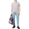Off-White Herre SS22 ensfarget T-skjorte med logo-trykk, rund hals og korte ermer