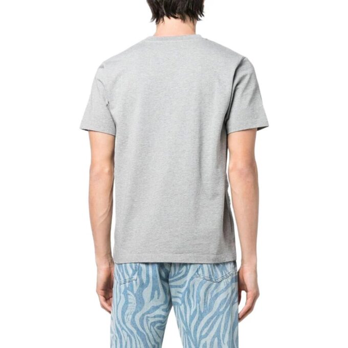 Off-White Herre SS22 ensfarget T-skjorte med logo-trykk, rund hals og korte ermer
