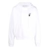 Off-White Herre SS22 Ensfarget trykk Langermet versjon Hvit