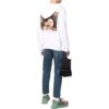 Off-White Herre SS22 Ensfarget trykk Langermet versjon Hvit