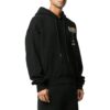 Off-White Herre SS22 Ensfarget trykk med hette og lange ermer, svart