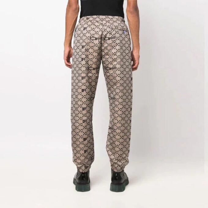 Off-White Herre SS22 Fulltrykk mønster Alfabet Sportsbukser/Joggebukser Beige