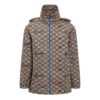 Off-White Herre SS22 Geometri Fulltrykk Glidelås Hettejakke Løs Passform Beige