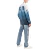 Off-White Herre SS22 Gradient Stripe Printing Pullover Rundhalset Langermet Ullgenser Versjon Blå