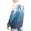 Off-White Herre SS22 Gradient Stripe Printing Pullover Rundhalset Langermet Ullgenser Versjon Blå