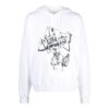 Off-White Herre SS22 Graffititrykk Snøring Løs Passform Hvit