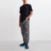 Off-White Herre SS22 Heltrykk Pilemønster Alfabet Sportsbukser/Joggebukser Svart