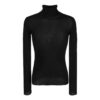 Off-White Herre SS22 Helvet Ribbet Slim Fit Ullgenser Svart