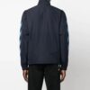 Off-White Herre SS22 Jakke med liten brodert logo, glidelås og stående krage, blå