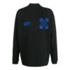Off-White Herre SS22 Logo Arrow-trykk Halv turtleneck Langermet Svart T-skjorte