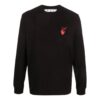 Off-White Herre SS22 Logo Arrow-trykk Rundhalset genser Langermet versjon Svart