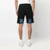 Off-White Herre SS22 Logo Arrows-trykk Casual Rette Shorts Løs Passform Svart