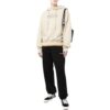 Off-White Herre SS22 Logo brodert bomull med hette og lange ermer, khaki