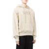 Off-White Herre SS22 Logo brodert bomull med hette og lange ermer, khaki