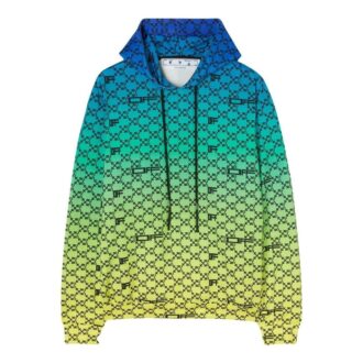 Off-White Herre SS22 Logo Full Print Gradient Loose Fit Pullover Gradient