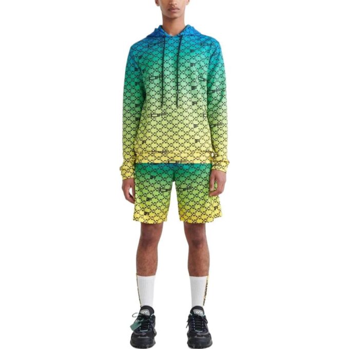 Off-White Herre SS22 Logo Full Print Gradient Loose Fit Pullover Gradient