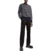 Off-White Herre SS22 Logo Intarsia Strikk Rundhals Langermet Ullgenser Svart