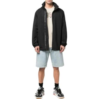 Off-White Herre SS22 Logo-mønster Rund hals Shorts Versjon Hvit T-skjorte