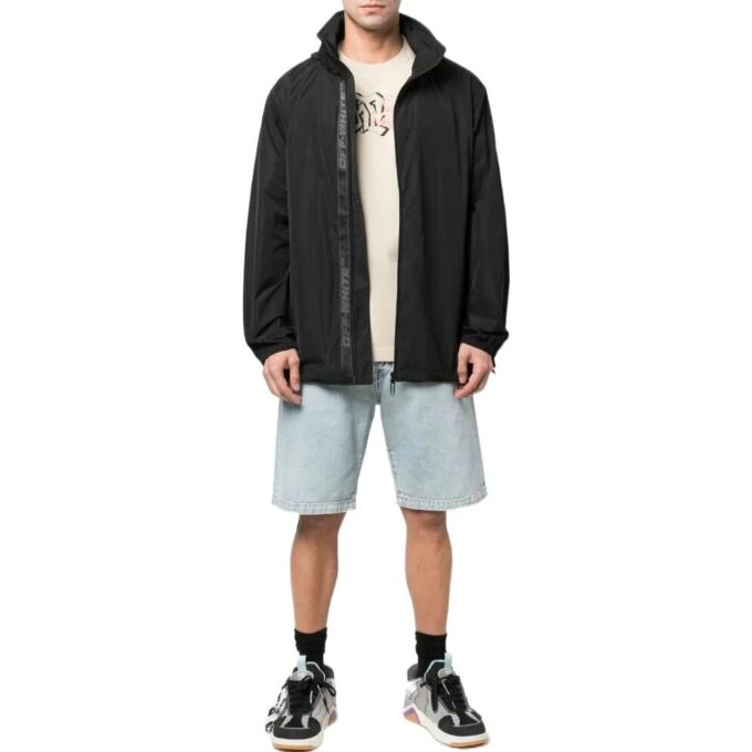 Off-White Herre SS22 Logo-mønster Rund hals Shorts Versjon Hvit T-skjorte