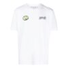 Off-White Herre SS22 Logo-mønstertrykk Kortærmet Hvit T-skjorte