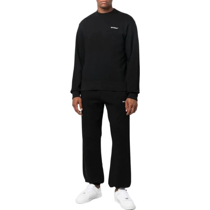 Off-White Herre SS22 Logo på ryggen Rund hals Langermet Svart