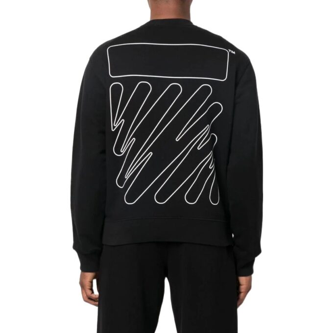 Off-White Herre SS22 Logo på ryggen Rund hals Langermet Svart