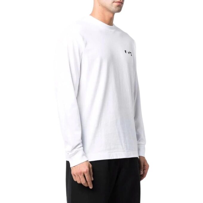 Off-White Herre SS22 Logo Rundhals Langermet Versjon Hvit