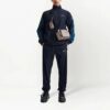 Off-White Herre SS22 Logo Stripe-trykk Casual Sportsbukser/Joggebukser Marineblå