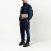 Off-White Herre SS22 Logo Stripe-trykk Casual Sportsbukser/Joggebukser Marineblå