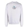 Off-White Herre SS22 Logo Tegneserie-trykk Rundhalset Pullover Løs Passform Grå