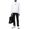 Off-White Herre SS22 Logo Tegneserie-trykk Rundhalset Pullover Løs Passform Grå
