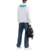 Off-White Herre SS22 Logo Tegneserie-trykk Rundhalset Pullover Løs Passform Grå