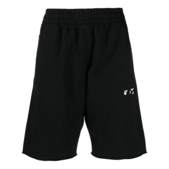 Off-White Herre SS22 Logo-trykk Casual Shorts Versjon Svart