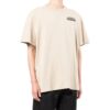 Off-White Herre SS22 Logo-trykk Kort ermet Løs passform Lysbrun T-skjorte