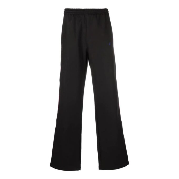 Off-White Herre SS22 Logo-trykk Rette sportsbukser/Joggebukser Løs passform Svart