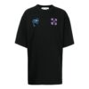 Off-White Herre SS22 Logo-trykk Rund hals Kort ermet Svart Short Sleeve T-skjorte