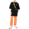 Off-White Herre SS22 Logo-trykk Rund hals Kort ermet Svart Short Sleeve T-skjorte