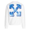 Off-White Herre SS22 Logo-trykk Rund hals Pullover Uten hette Løs passform Hvit