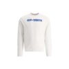 Off-White Herre SS22 Logo-trykk Rund hals Pullover Uten hette Løs passform Hvit