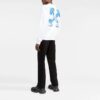 Off-White Herre SS22 Logo-trykk Rund hals Pullover Uten hette Løs passform Hvit
