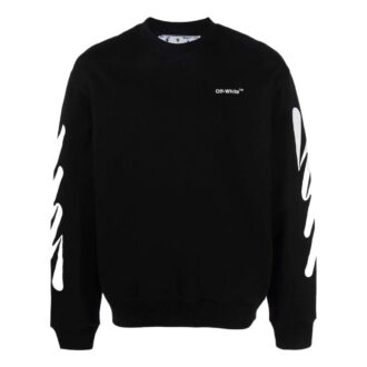 Off-White Herre SS22 Logo-trykk Rund hals Svart