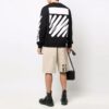 Off-White Herre SS22 Logo-trykk Rund hals Svart